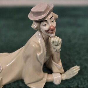 Lladro Retired 4618 Payaso Acostado Clown With Beach‎ Ball Porcelain Figurine
